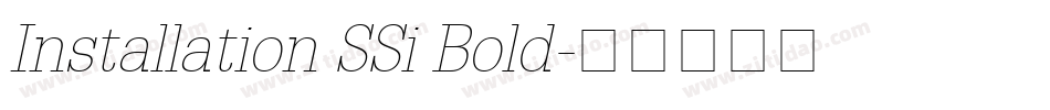 Installation SSi Bold字体转换